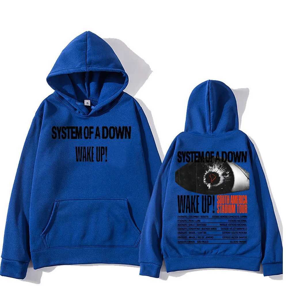 System-of-A Down Band Hoodies Wake Up South America Stadium Tour 2025 Pullovers Heavy Metal Trends Sweatshirts Unisex Hoody X250227