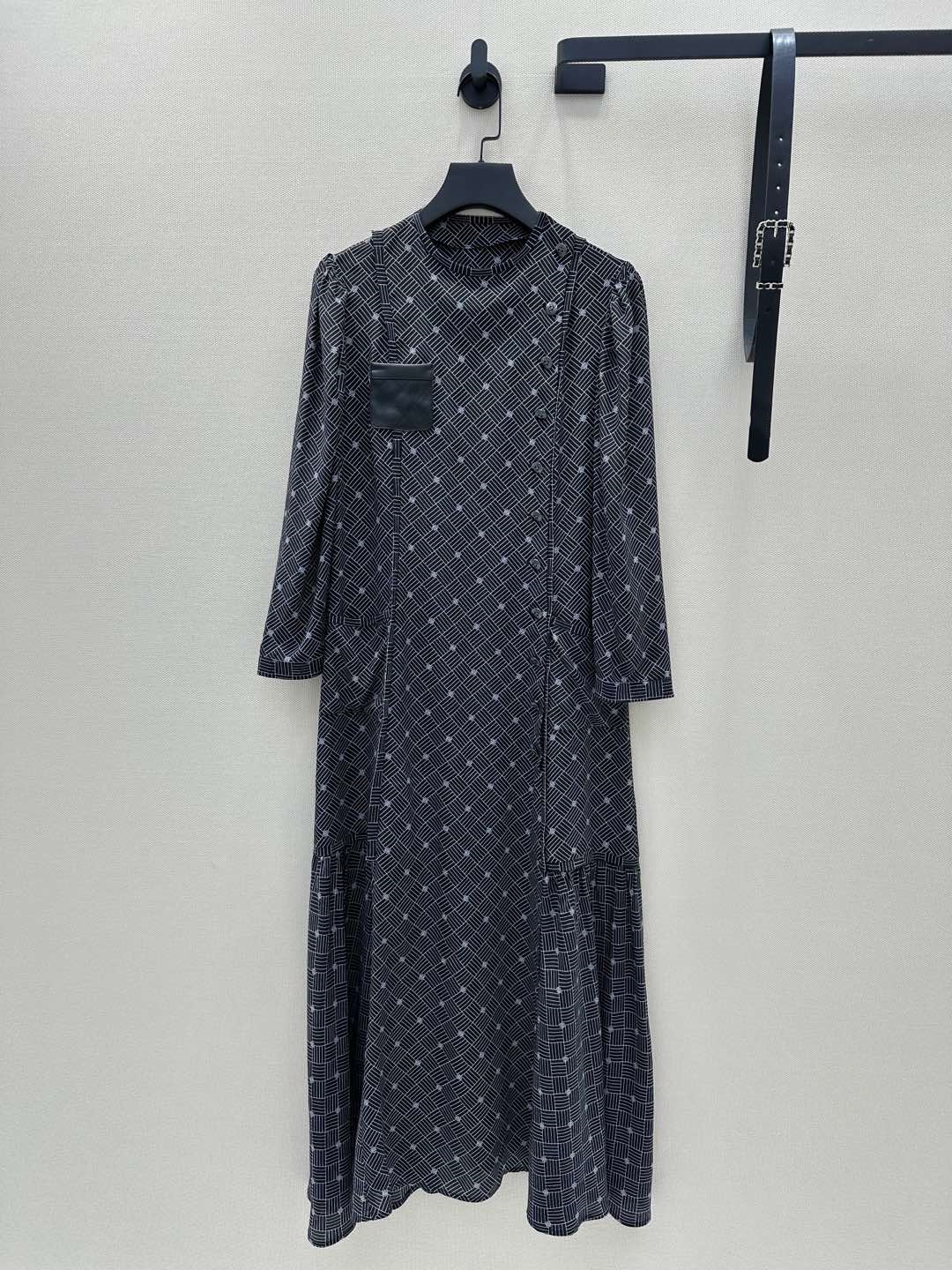 High end romantic vacation style silk dress