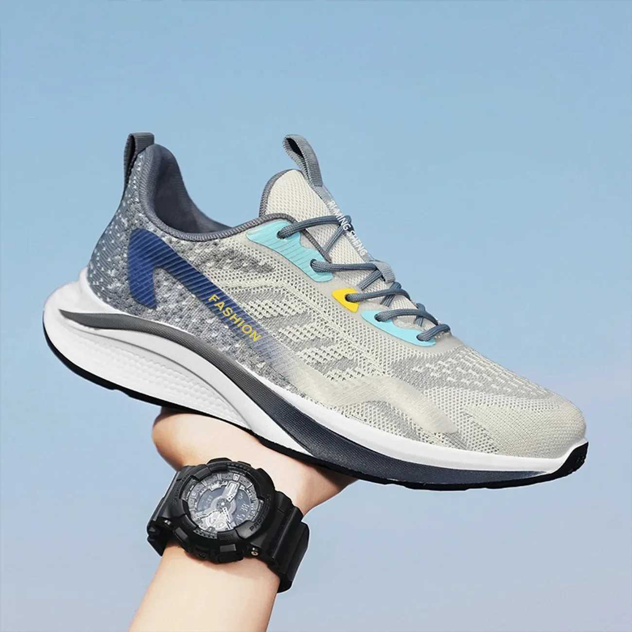 Fashion Men Sneakers Mesh Casual Shoes Lac-up Men Shoes Lightweight Vulcanize Shoes Walking Sneakers Shoes Men Z250227-1