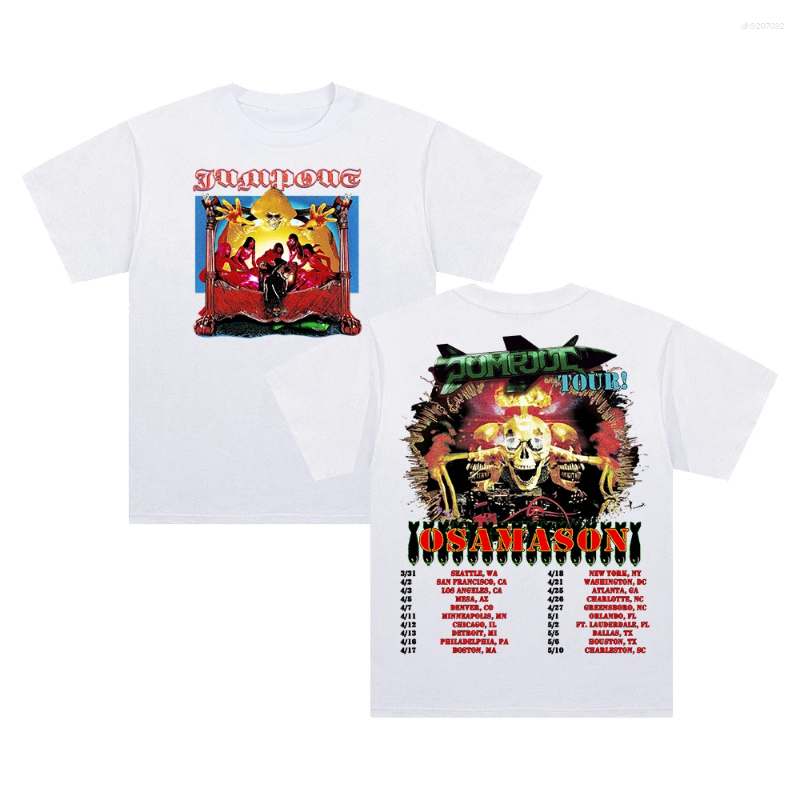 Mens T Shirts OsamaSon Jump Out Tour 2025 T-shirt Crewneck Short Sleeve Cotton Tee Women Men Streetwear Tops