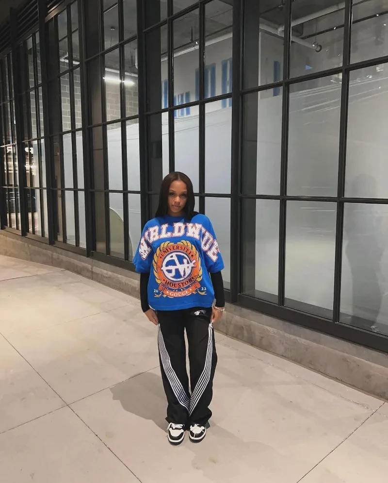 Y2K Streetwear Letter Print Oversized TShirt Mens Fashion Harajuku Goth Loose Versatile Short Sleeve Top Couple Style 250226