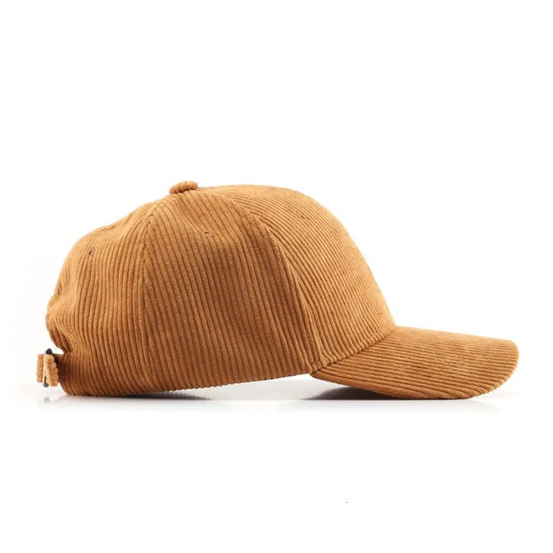 Corduroy Baseball Cap For Women Men Cotton Solid Color Sunhat Sport Caps Autumn Warm Fashion Hip Hop Fishing Hat 250218