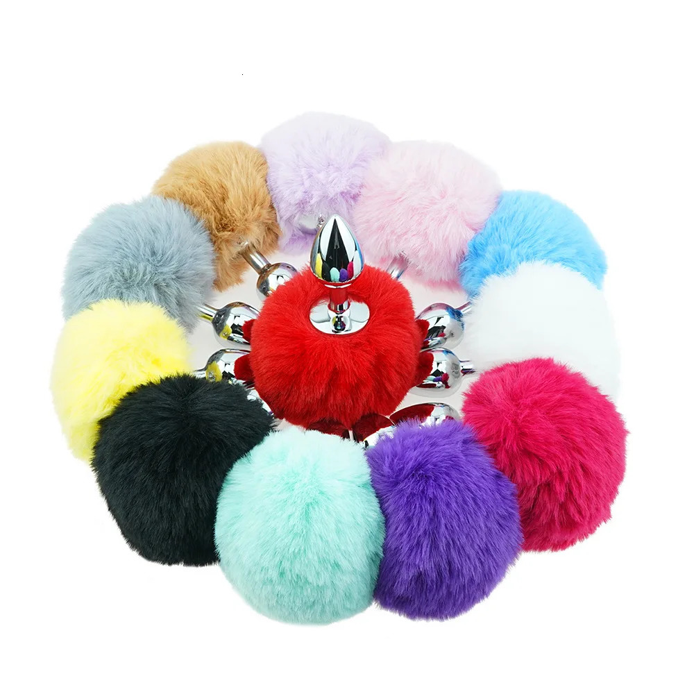 Rabbit Tail Steel Anal Plug Tickler Sex Toy bdsm Fetish Clitros Adult Bunny Butt Naughty Furry Slave Role-play Flirting Women 250227