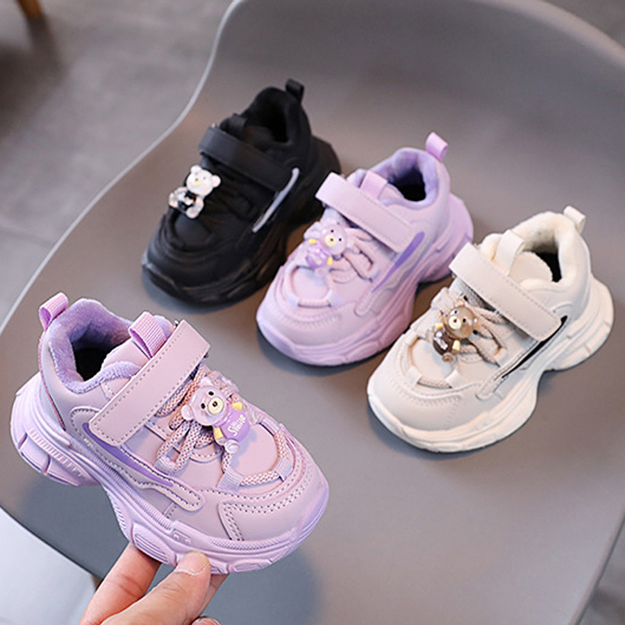 Kids Shoes for Boys Girls Sports Shoes New 2025 Cartoon Bear Children Shoes Leisure Soft Kids Sneakers Non-slip Cute Baby Shoes Sizes US5.5C-US12.5C 0