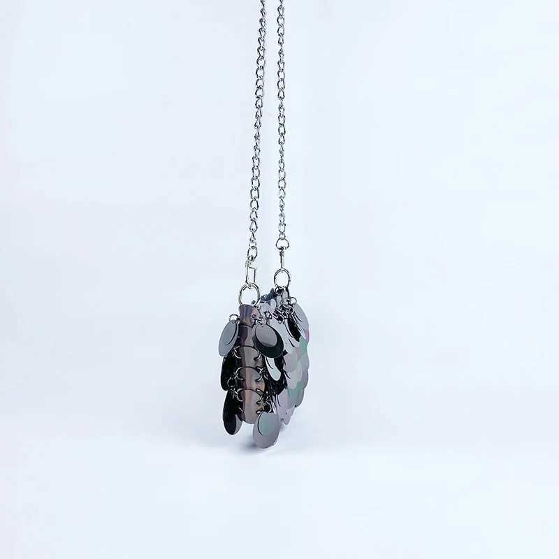 Reliable and popular niche design unique womens dinner sequins metal chain single shoulder crossbody bagXJ250227