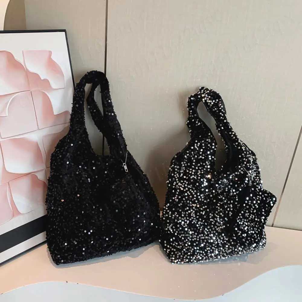 New Arrival Tote Bag for Women Sequin Hobo Bag Slouchy Trendy Underarm Bag for Work Travel Shopping T250227