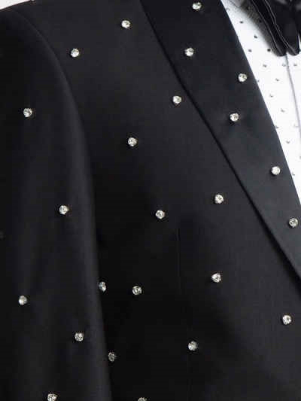 Classic Wedding Tuxedos Crystal Gentleman Men Suits Shawl Lapel 1 Piece Set Jacket Business Blazers Customized High Quality