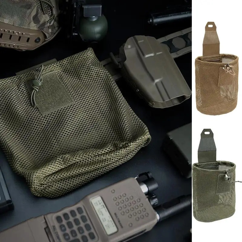 Ship from US Hunting Fanny Pack for Men Tool Pouch Storage Bag Drawstring Mesh Pocket Folding Utility 250227FBB