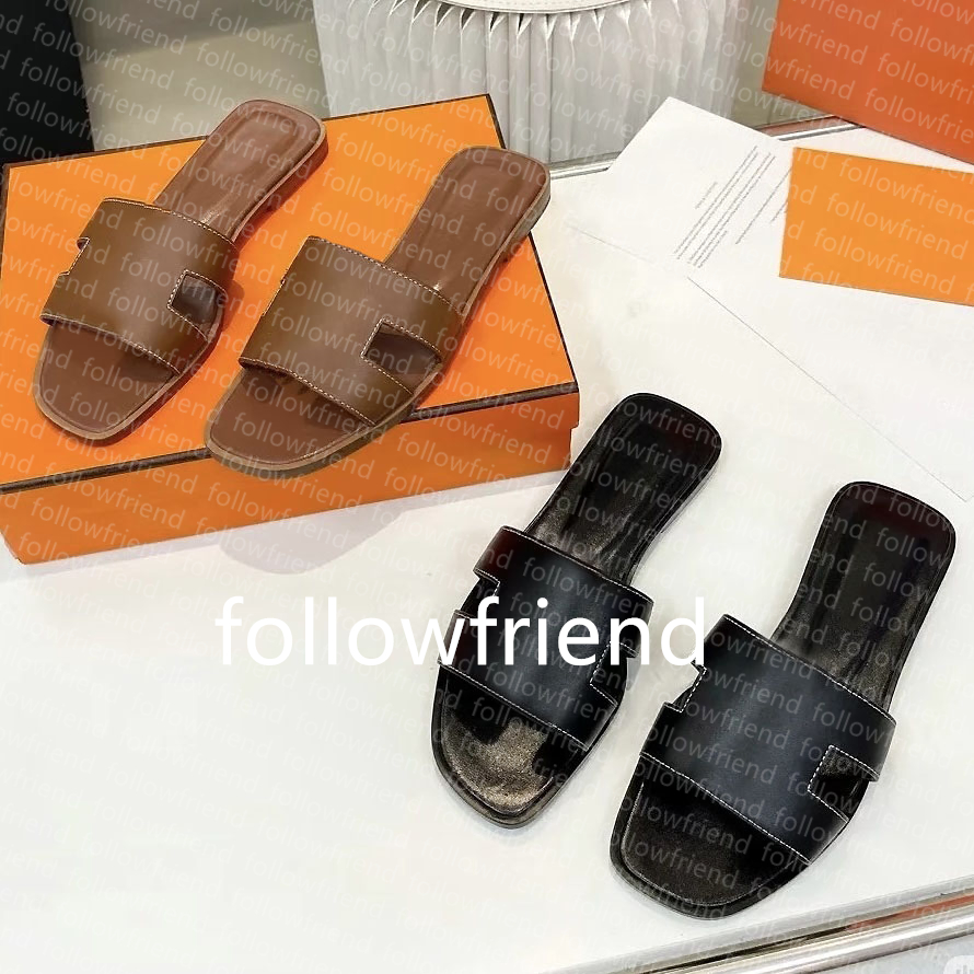 Designer slides sandals oran slides sandals women flat slippers Luxury women Slide shoes Leather slippers slides slippers summer Casual beach sandalen size 35-42