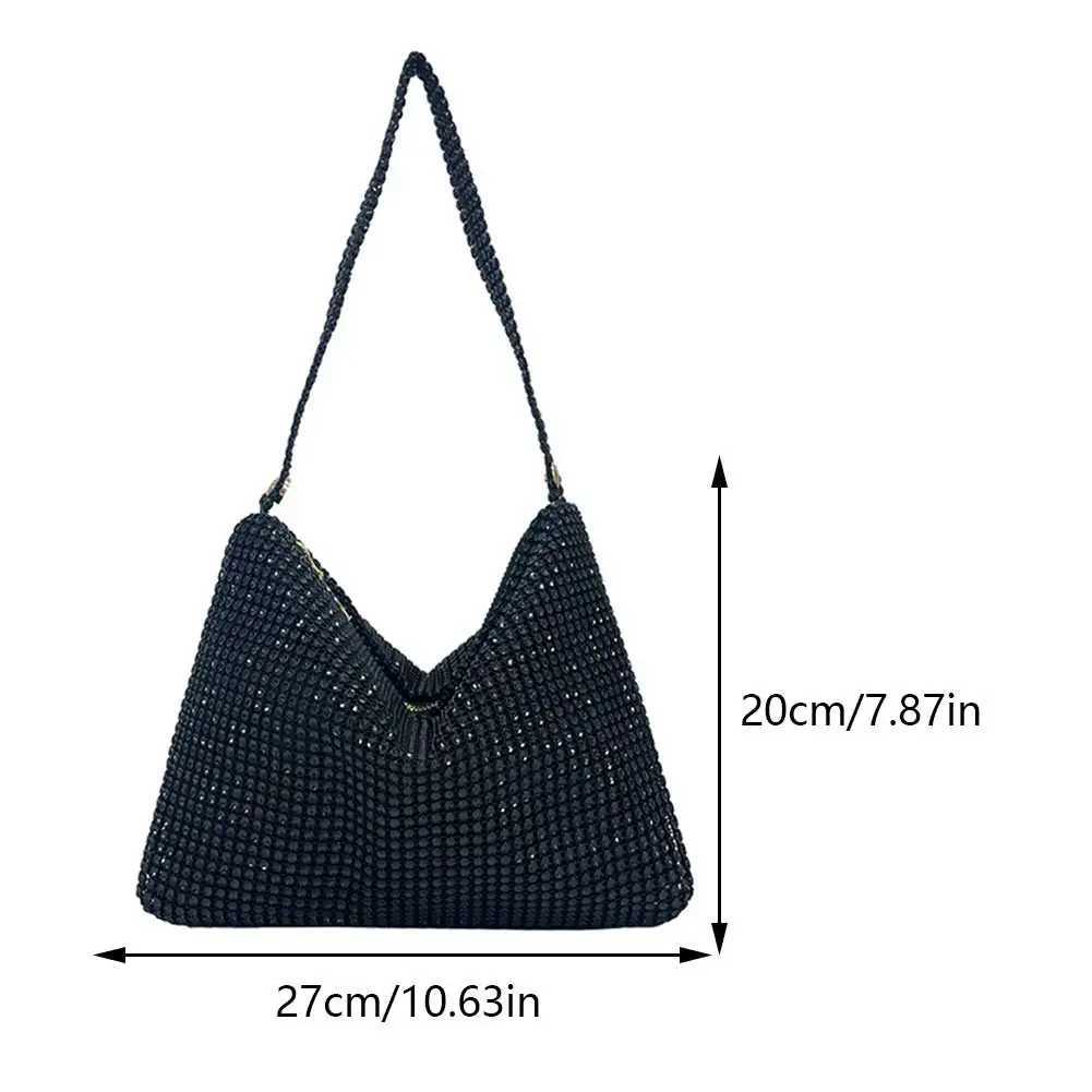 Evening Cluh Bag for Women Glitter Elegant Top Handle Bags Ladies Party Wedding Bag Female Shiny Rhine Handbag Purses NewXJ250227