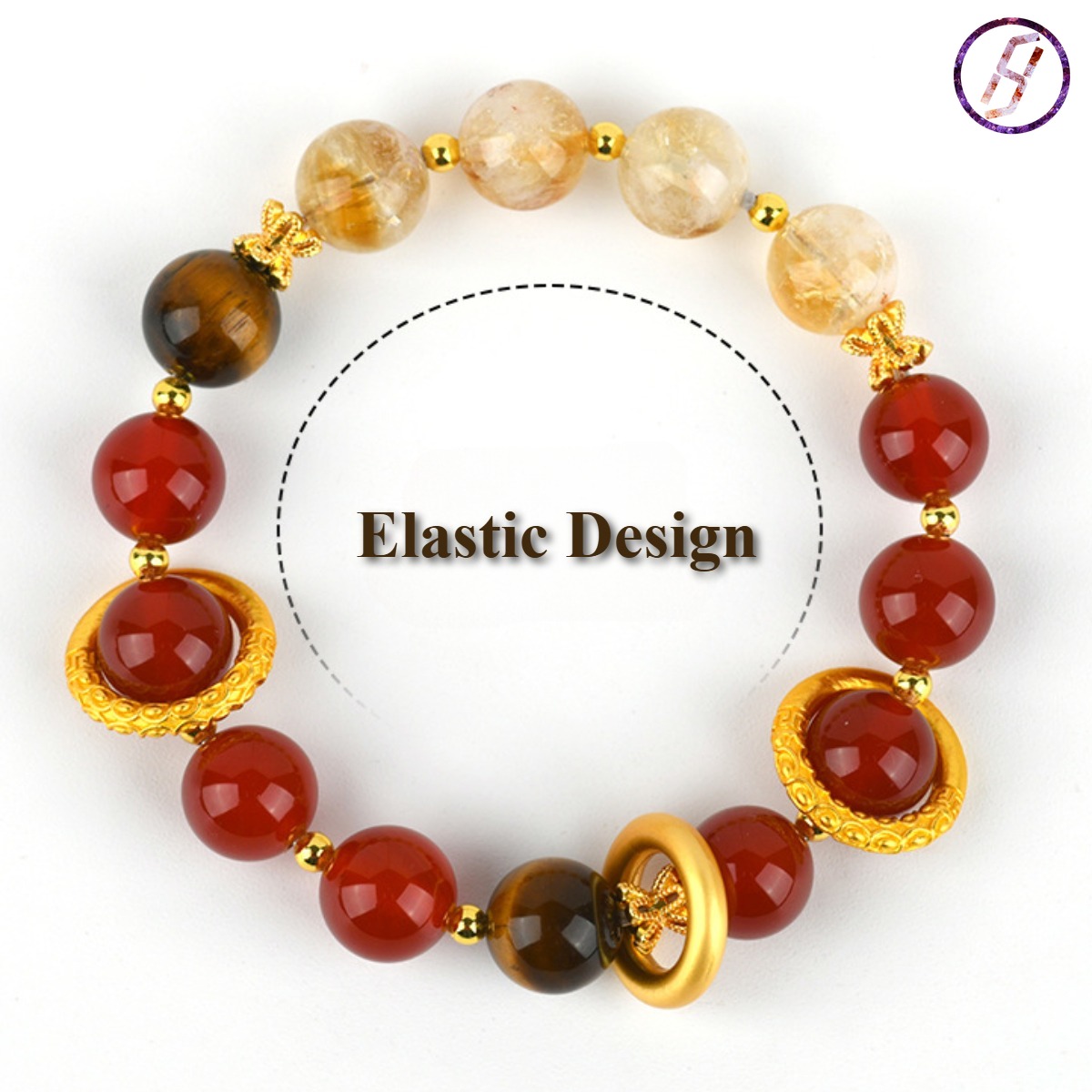 2025 New Network Hit "Nezha 2" Series A Variety of Original Bracelets Natural Crystal Citrine Carnelian Tiger Eyes Fortune Crystal Women