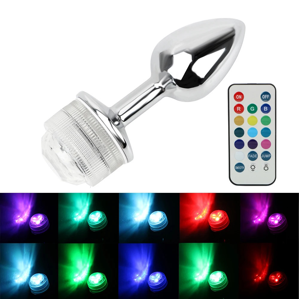 With Decorative Light 34mm Metal Anal Plug For Women Anus Plugs Butt Dilator Men Prostate Massager Sex Toy Couple Games Adult 18 250227
