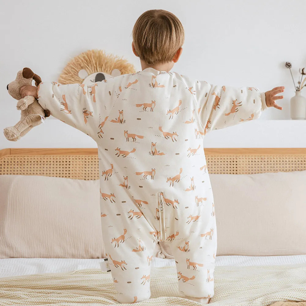 Baby Sleeping Bag Dinosaur Sleep Sack 2.5Tog Winter Warm Kids Play Suits In Room Sleepwear Sleeping Bag For Children 1-4Years 250227