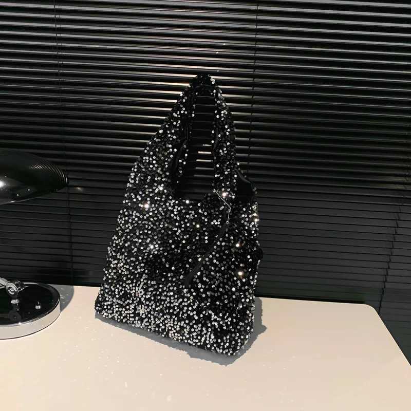 Handbag Slouchy Shoulder Bag for Women Sequin Hobo Bag Underarm Bag for Work Travel ShoppingXJ250227