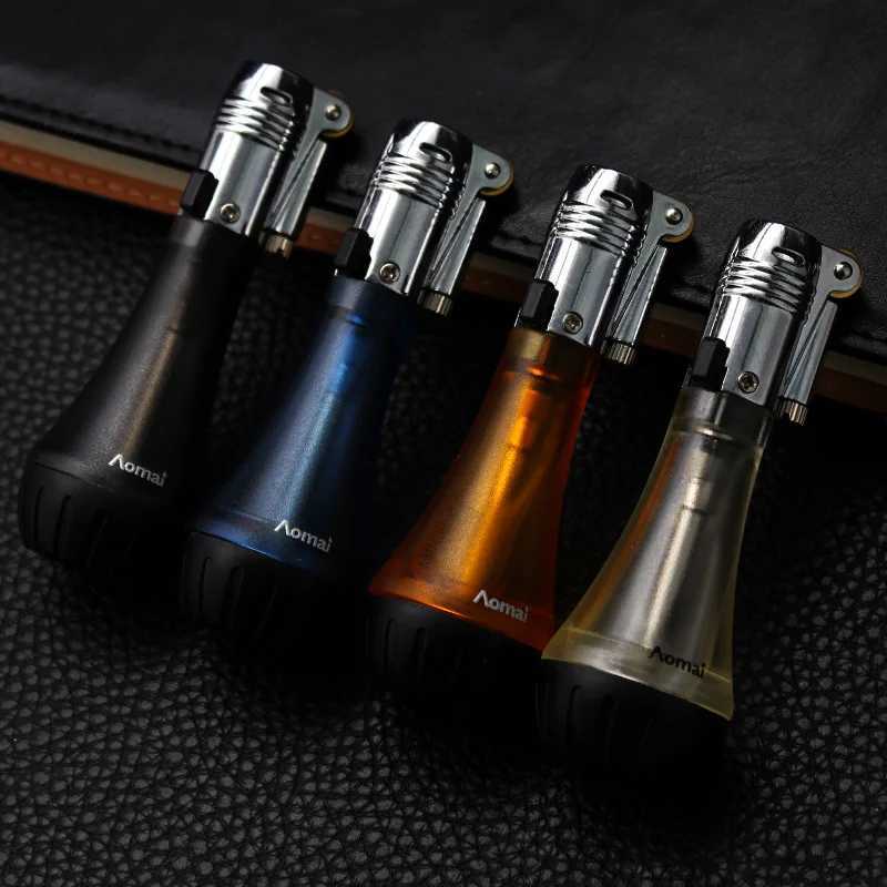Floating Flame Lighter Creative Ghost Fire Unusual Lighters Refillable Butane Nylon Visible Gas Window Gift for Friends W250227