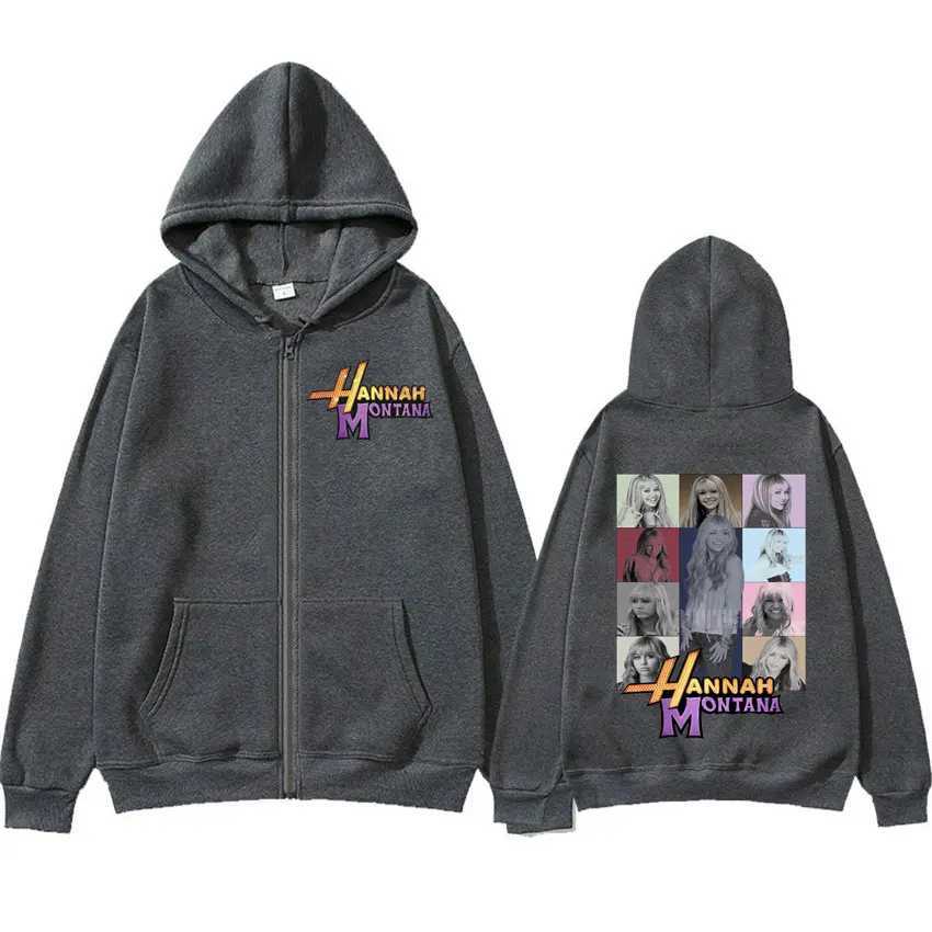New Hannah Montana Zipper Hoodie Miley Cyrus The Eras Tour Men Women Jacket Sweatshirt Fashion Aesthetic Trend Zip Up Hoody X250227 L2510188LZ6
