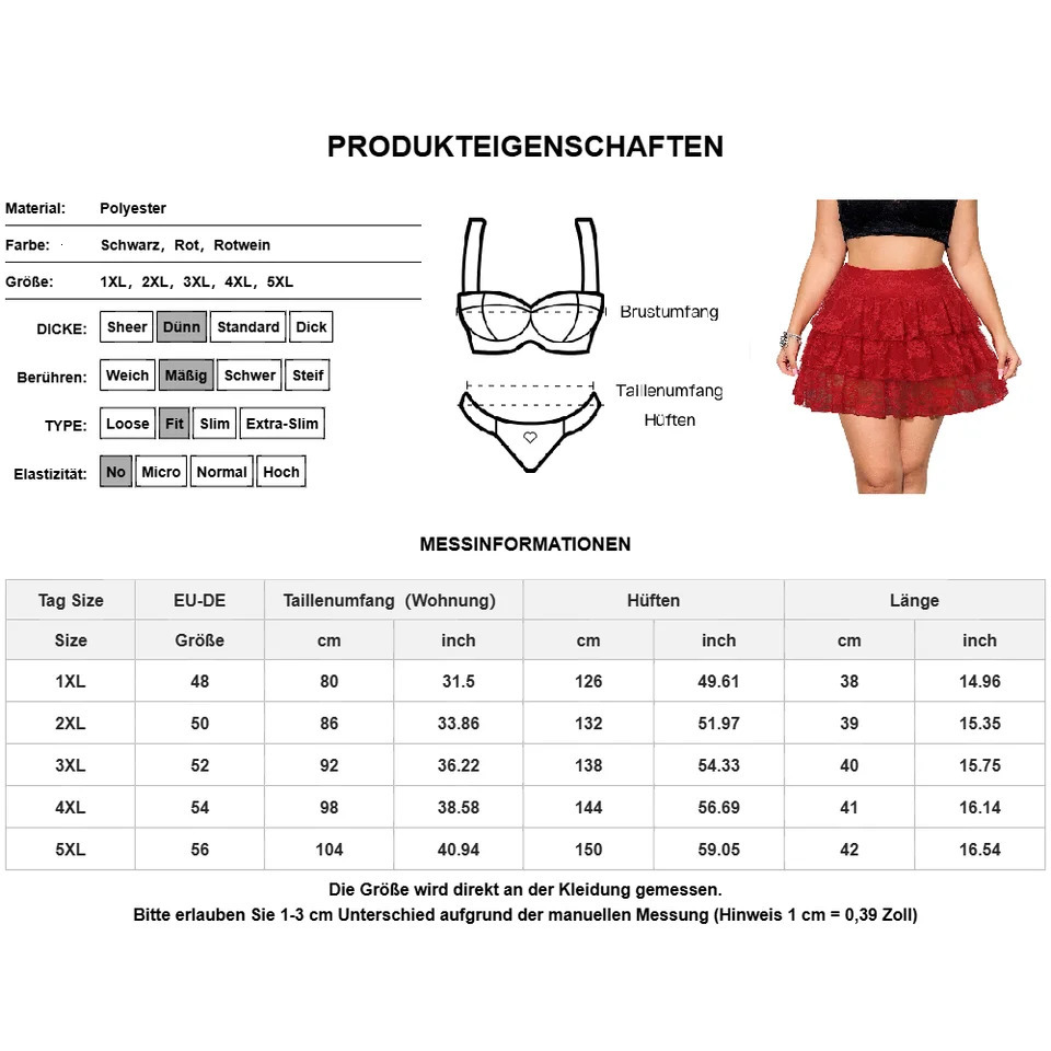 Women Mini Skirt Plus Size Black Red Lace Skirts Pleated Layered Short Dress Summer Y2k Underskirt Party Slim Fit Mini Dresses 250226