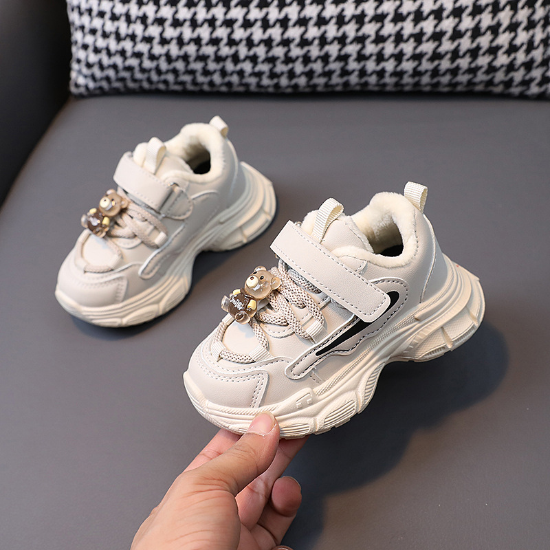 Kids Shoes for Boys Girls Sports Shoes New 2025 Cartoon Bear Children Shoes Leisure Soft Kids Sneakers Non-slip Cute Baby Shoes Sizes US5.5C-US12.5C 0