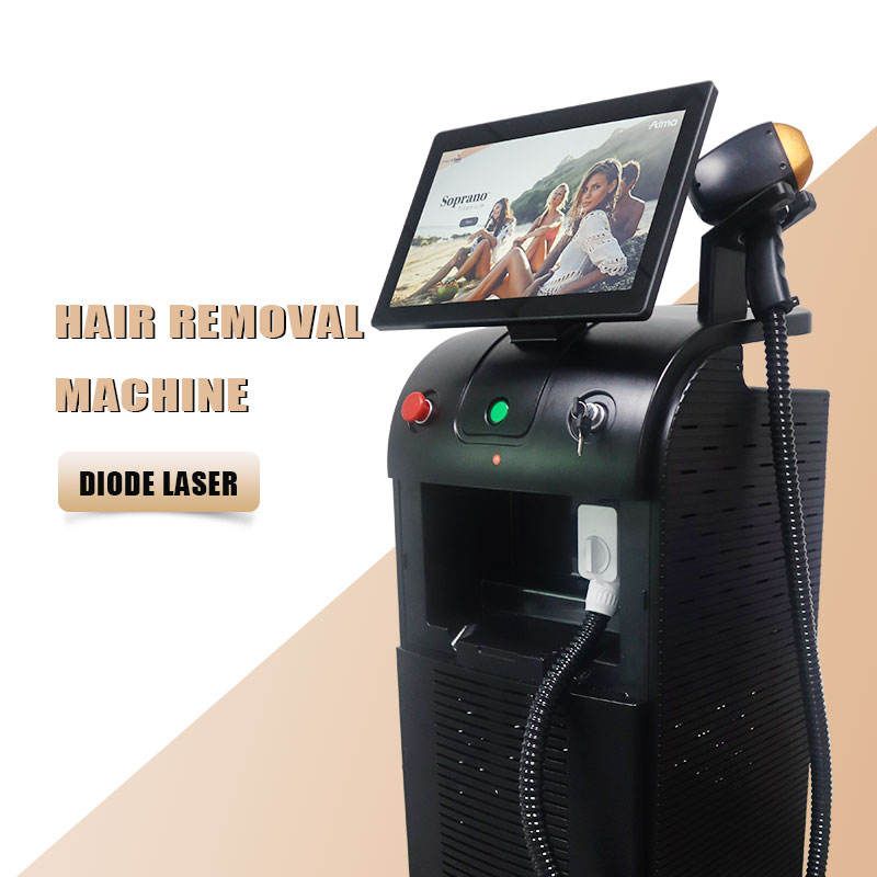 OEM ODM Ice Titanium System Hair Removal Device 808nm Diode Laser 755 808 1064 Permanent Hair Remover Laser Hair Removal Beauty Machine