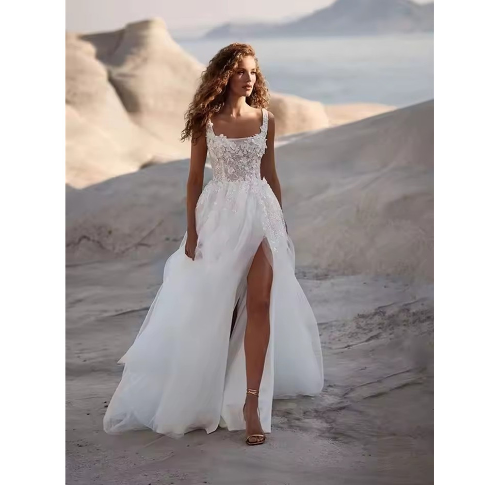 Shiny Sweetheart Princess Wedding Dresses Glitter Tulle Sexy Wedding Gown Spaghetti Straps Boho Bride dresses Vestidos de novia 02