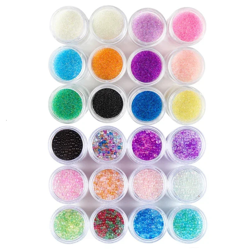 Caviar Small Beads Glass Nail Charms 3D Clear AB Color Gems Decoration Accessories Supplies for Professionals 250217