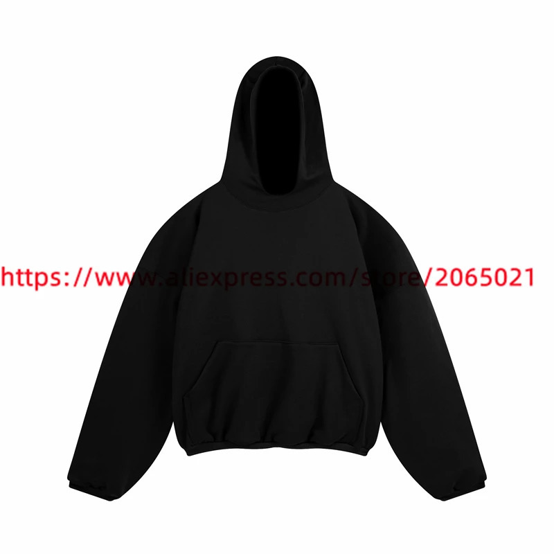 Double Layered West Hoodie Men Women Season 6 Thick Feavy Fabric Hooded Ye Collar Tag Pocket Pullovers 250226