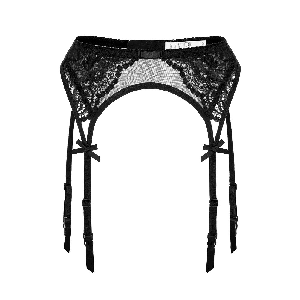 Sexy women lace Blackwhitered garter temptation ultra-thin female silk stockings Suspender Belt Wedding garters belts 250227