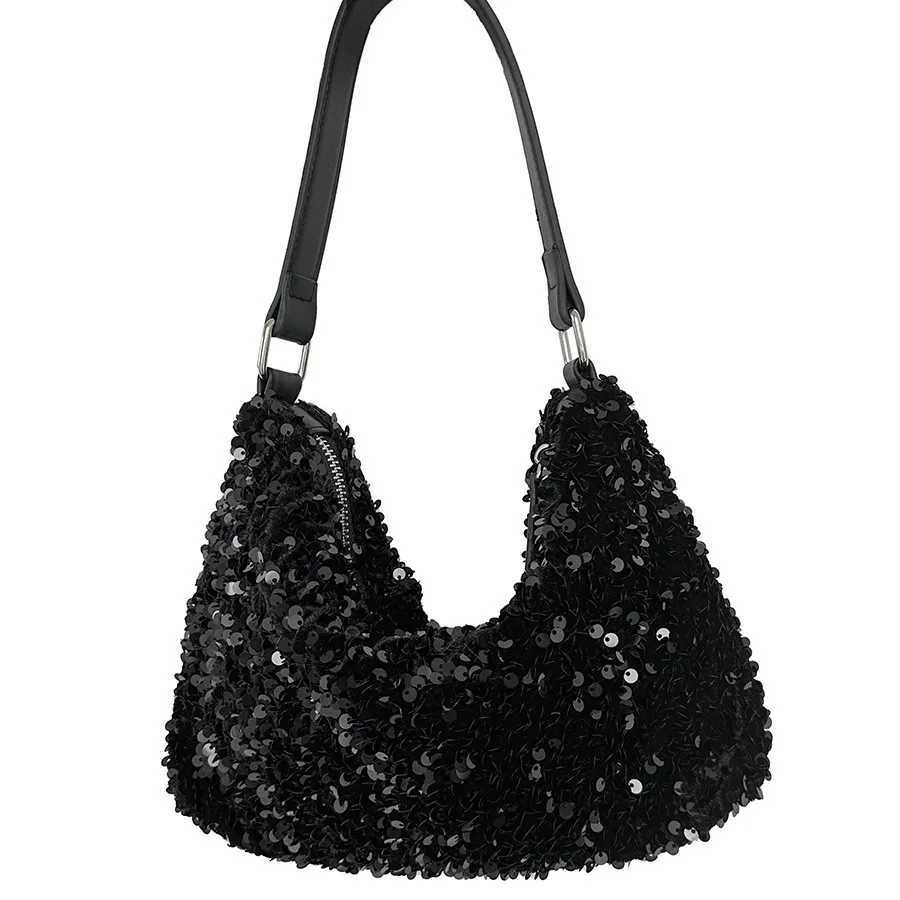 New Arrival LEFTSIDE Small Sequins Underarm Bags for Women Designer Korean Fashion Evening Party Handbags and Purses Trend Shoulder Bag T250227
