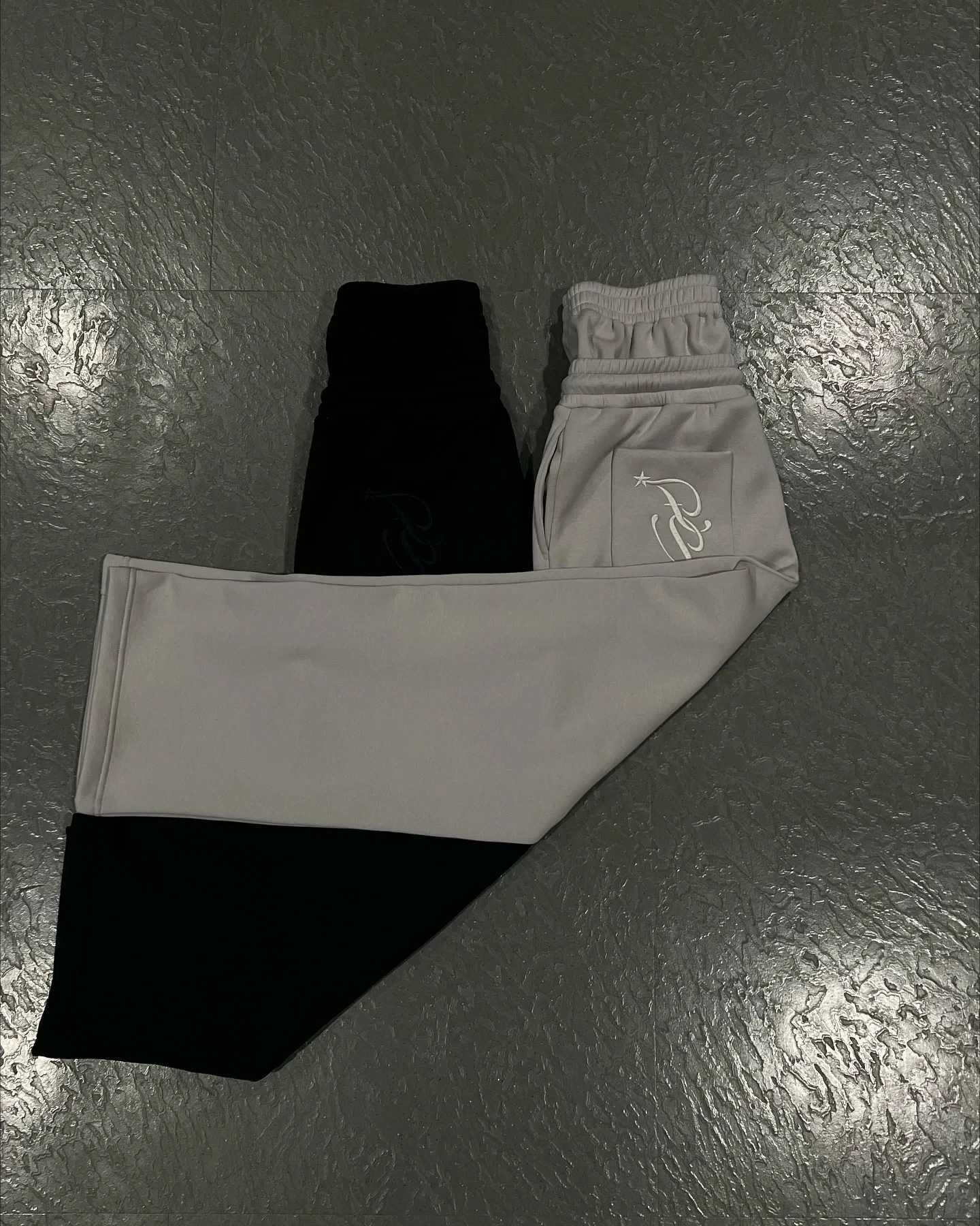 Men's Pants American retro double-layer sports pants Y2K sports pants mens solid color letter pattern casual bag sports pants z250227