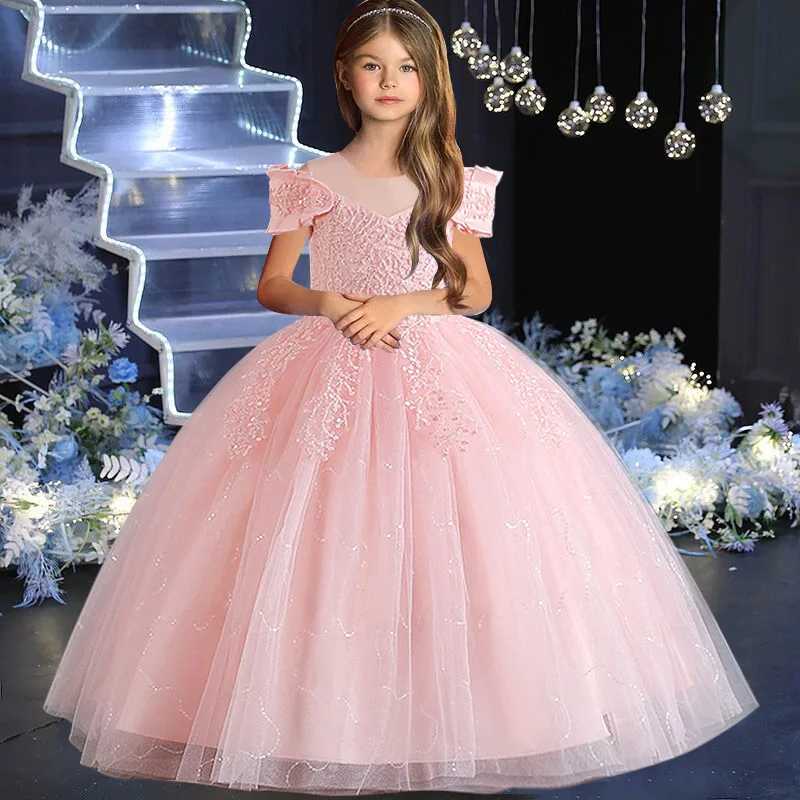 Girl's Dresses Flower Girl Dress Wedding Kids Tulle Princess Long Dresses Girls Dresses Lace Beaded embroidery Festival Party Dress Y2502276HFQ
