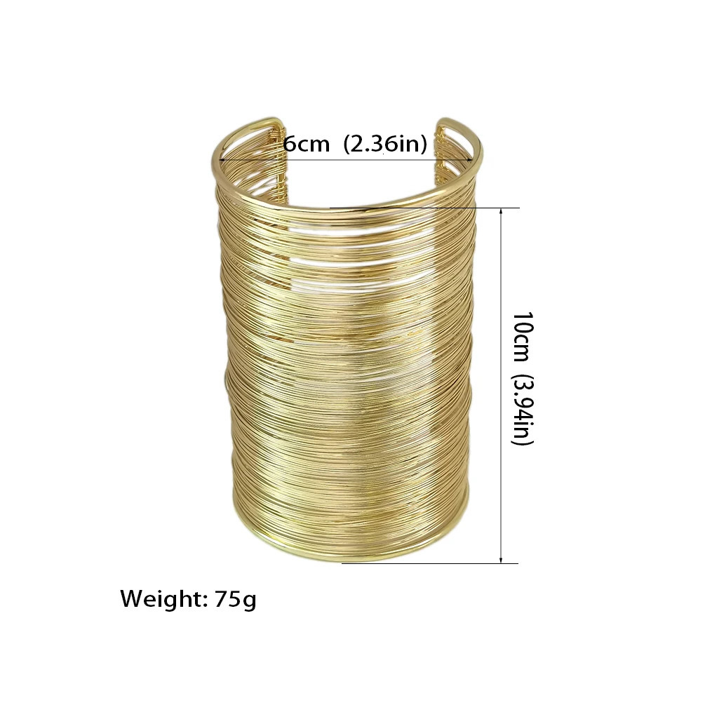 Womons Indian Statement Cuff Bracelet Bangle 10cm Long African Bangles For Women Fashion Jewelry Opening Alloy Accessories Big 250227