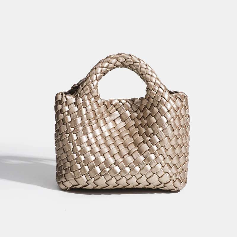 Women's Bags Clutch evening female Bucket woven Tote PU woman on sale medium size Hand knitting Ribbon Chain bag