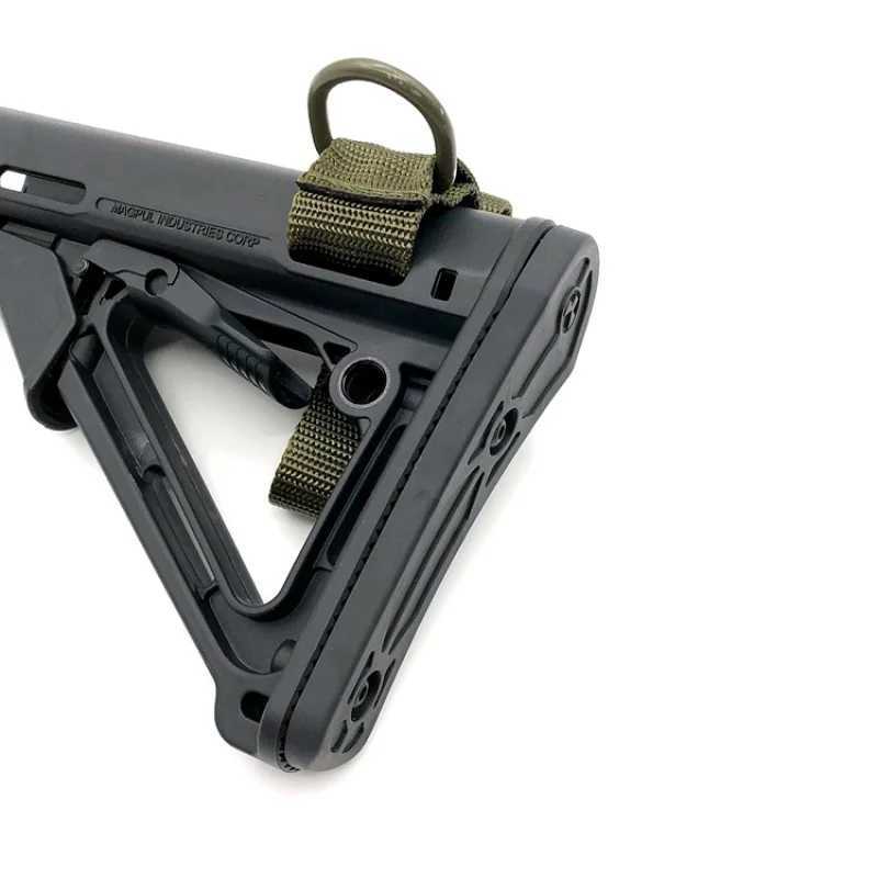 Tactical Military Airsoft Tactical Buttstock Sling Adapter Rif Stock Gun Strap Gun Rope Strap Belt Hunting Accories W250227