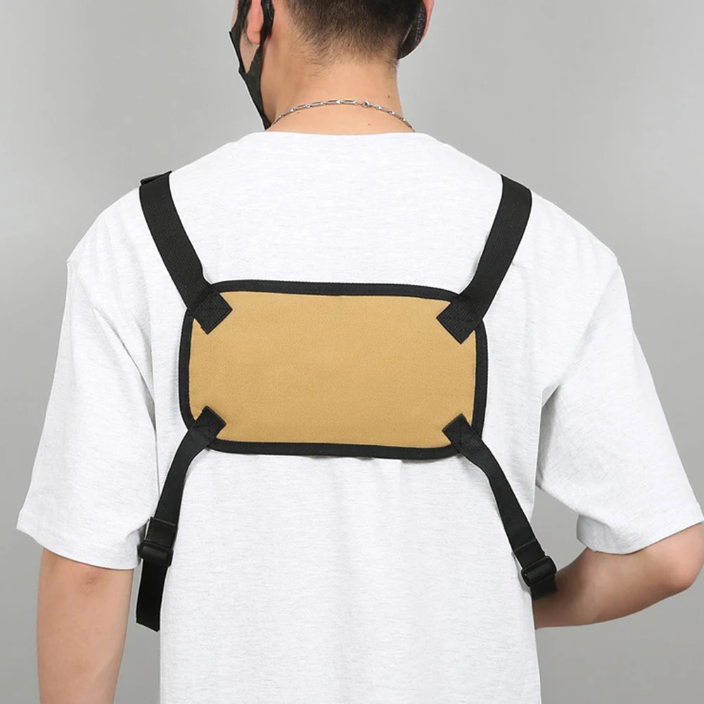 Ship from US Fashion Chest Bag Waist HipHop Street Large Capacity Sports Pouch Multifunction Front Pack Outdoor Running Vest 250227FBB