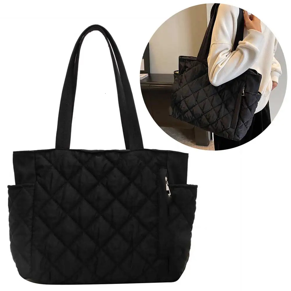 Ship from US Women Padded Hobo Handbag Casual Lightweight Adjustable Strap Top Handle Bag Diamond Quilted Tote Slouchy Travel 250227FBB
