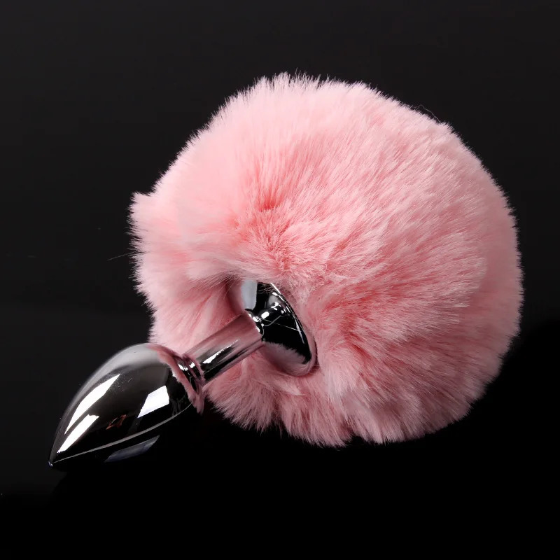 Rabbit Tail Steel Anal Plug Tickler Sex Toy bdsm Fetish Clitros Adult Bunny Butt Naughty Furry Slave Role-play Flirting Women 250227