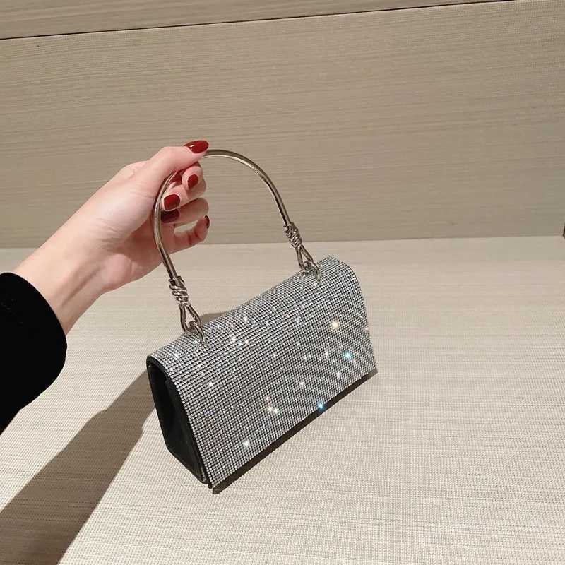 New Arrival Shiny Wedding Clutch Handbag for Women Girls Glitter KTV Shoulder Bag Wedding Purses Dating Bag All-matching Evening Bag T250227