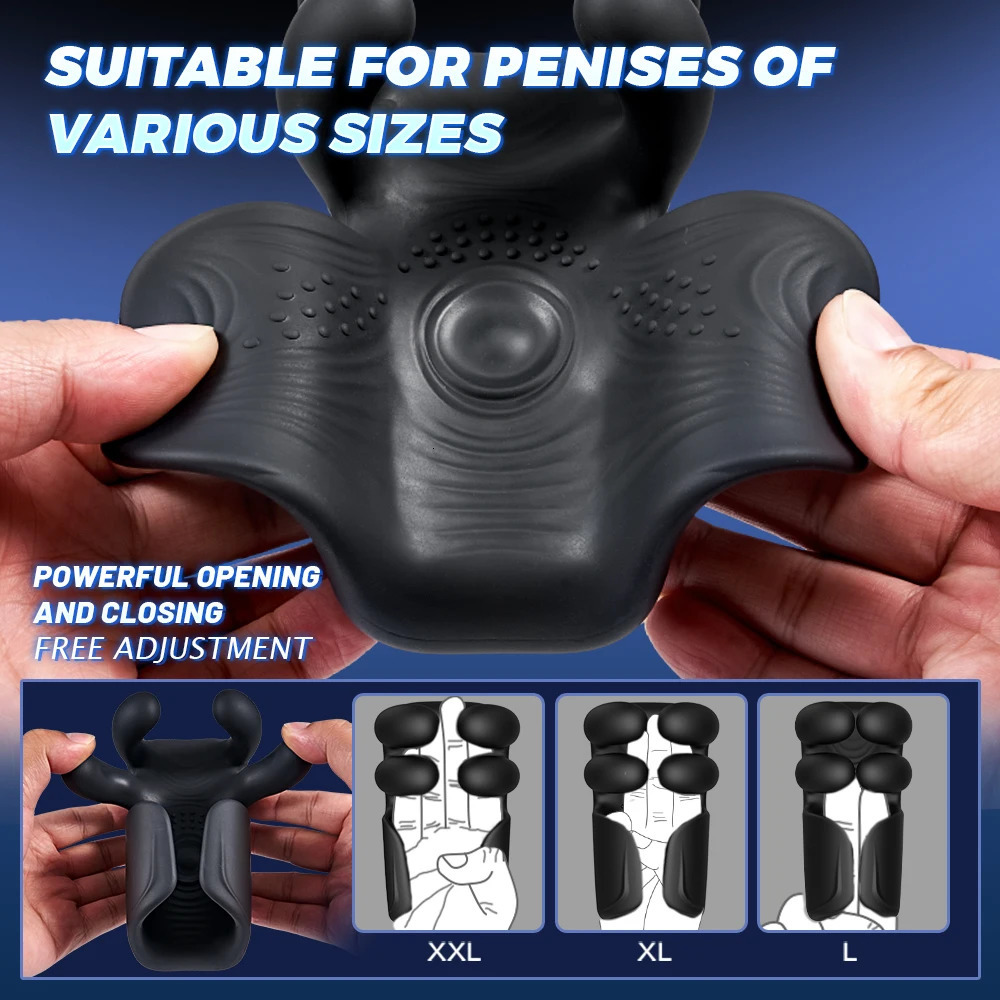 Male Masturbator Penis Massager Training Vibrator Glans Stimulator With Pinching Tapping Stroker Sex Toy For Delay Ejaculation 250227