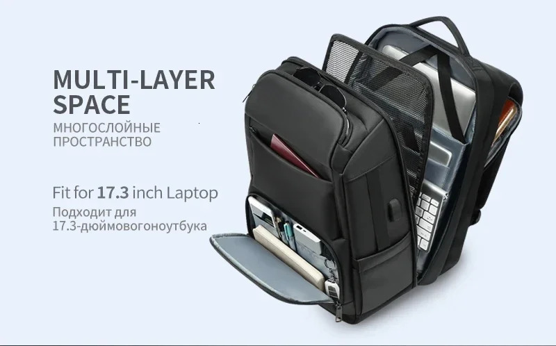 Ship from US Men Large Capacity MultiFunction Backpack Bag Usb Charging Waterproof Travel Bags Laptop Lightweight backpacks 250227FBB