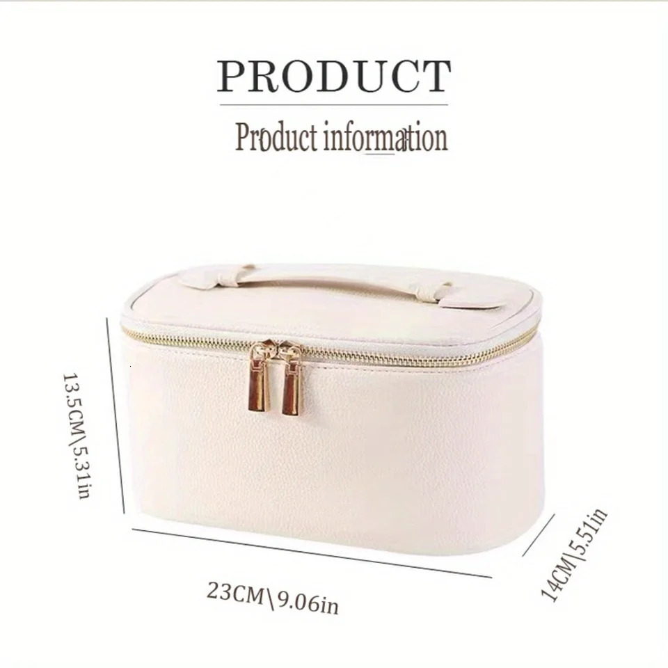 Ship from US Fashionable faux leather travel cosmetic bag SPACEUS With Organizational Divider perfect for On the Go beauty needs 250227FBB