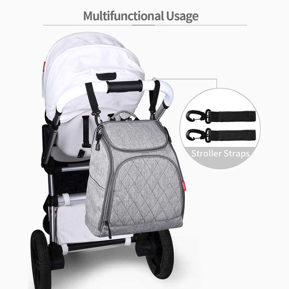 Diaper Bags INSULAR Mother Tote Bag Baby Nappy Changing Bags Large Capacity Maternity Mummy Diaper Backpack Baby Stroller Bag Y2502276HIP