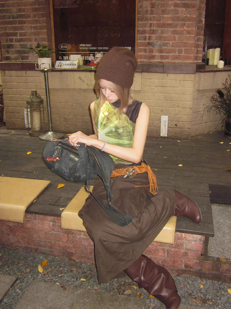 Yedinas Sheer Mesh Tank Tops Patchwork Sleeveless Tshirts Korean Fashion Summer Tops Gothic Tank 90s Chic Streetwear 250226