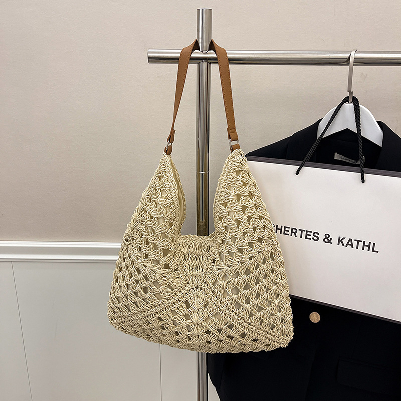 Large Capacity for Women 2025 New Summer Seaside Vacation Straw Woven Versatile Commuter Single Shoulder Tote Bag #swissmilitary