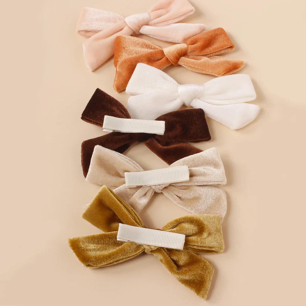 3Pcs/Set Children Cute Hairpins Velvet Bow Beautiful Grips For Girls Kids Princess Hair Accessories 250227