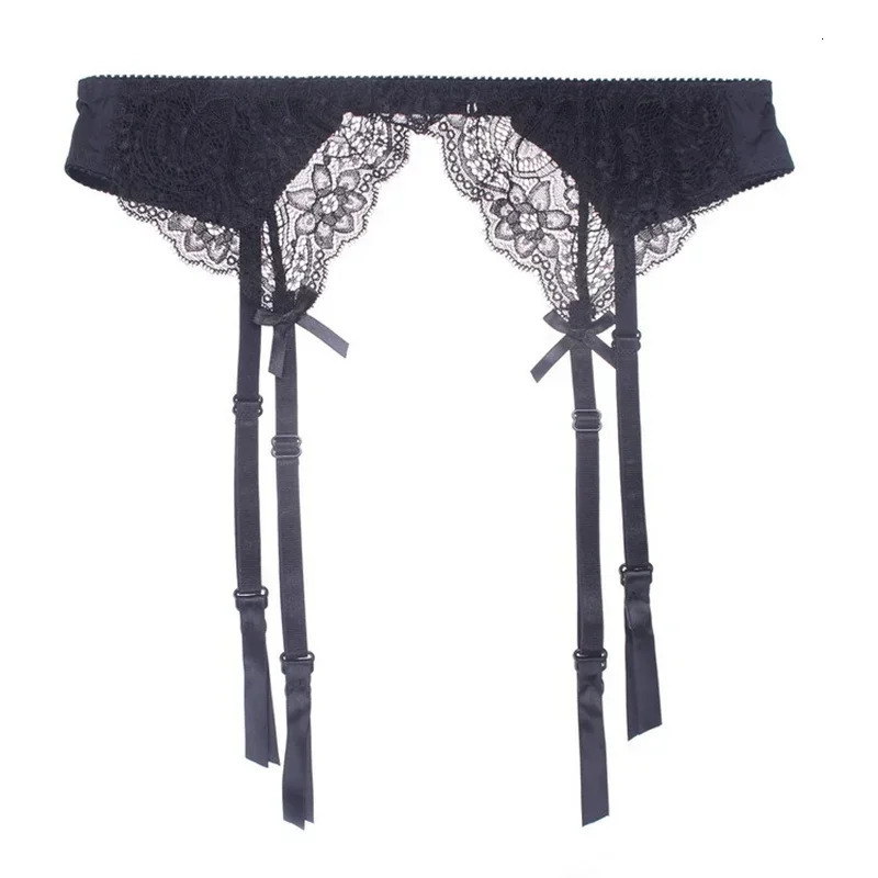 Adjustable Womens Sexy Lingerie Plus Size Lace Garter Suspenders Transparent Underwear Double Breasted Waist Belt for Stockings 250227