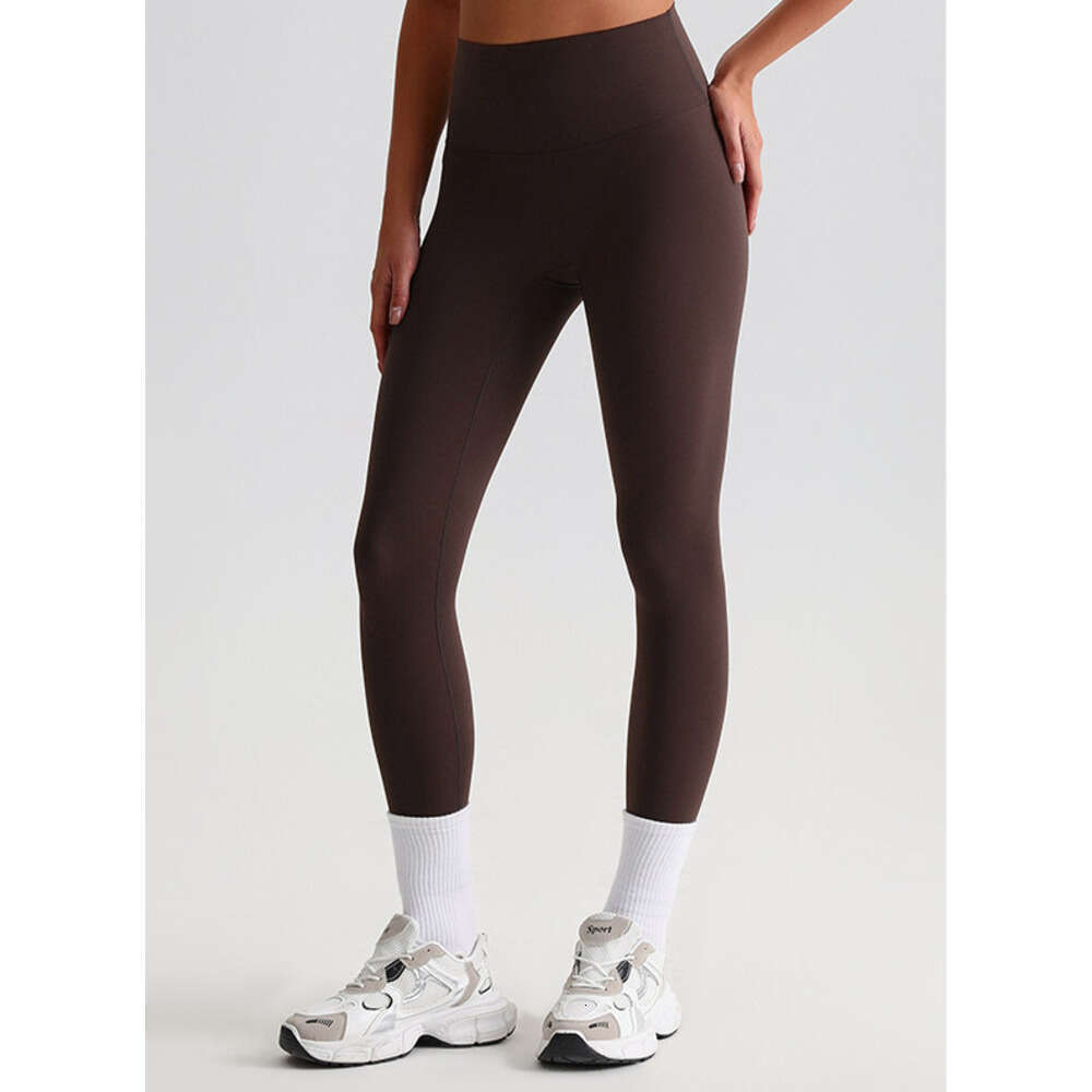 European American nude yoga pants for women without awkward es, high waist hip lifting tight elastic small foot sports and fiess pants, 2025 new casua