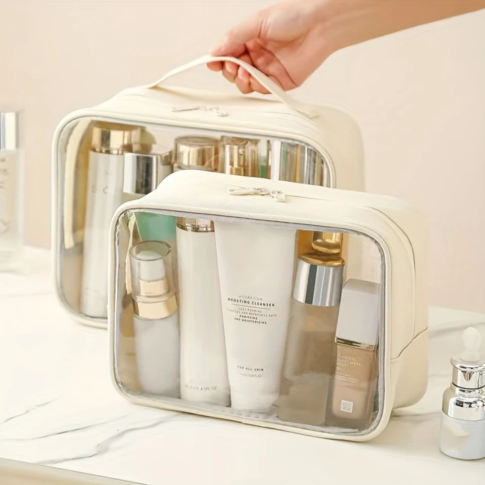 Ship from US Makeup Bag Portable Cosmetic Large Capacity Travel Case Organizer Toiletry With Handle For Women 250227FBB
