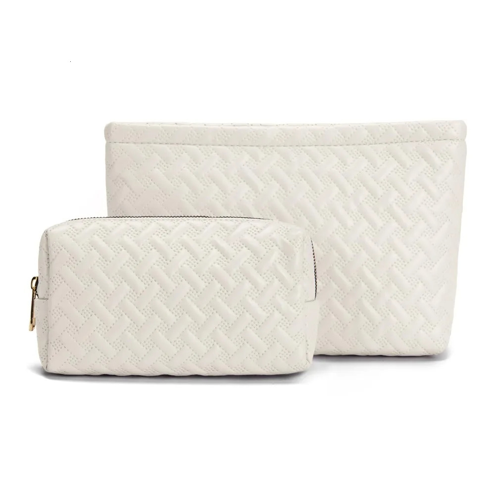 Ship from US Makeup bag for women makeup brush travel and vacation cream white 250227FBB