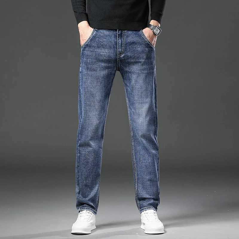 Fashion New Mens Autumn Straight Jeans Baggy Soft Stretch Casual Business Brand Male Clothes Denim Trousers X250227