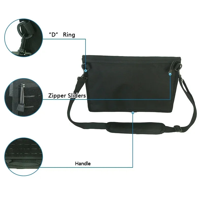 Ship from US Tactical Briefcase 15 inch Laptop iPad Case Military Shoulder Messenger Bag Mens Molle TopHandle Handbags 250227FBB